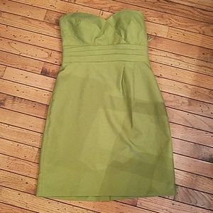 J crew strapless lime green dress